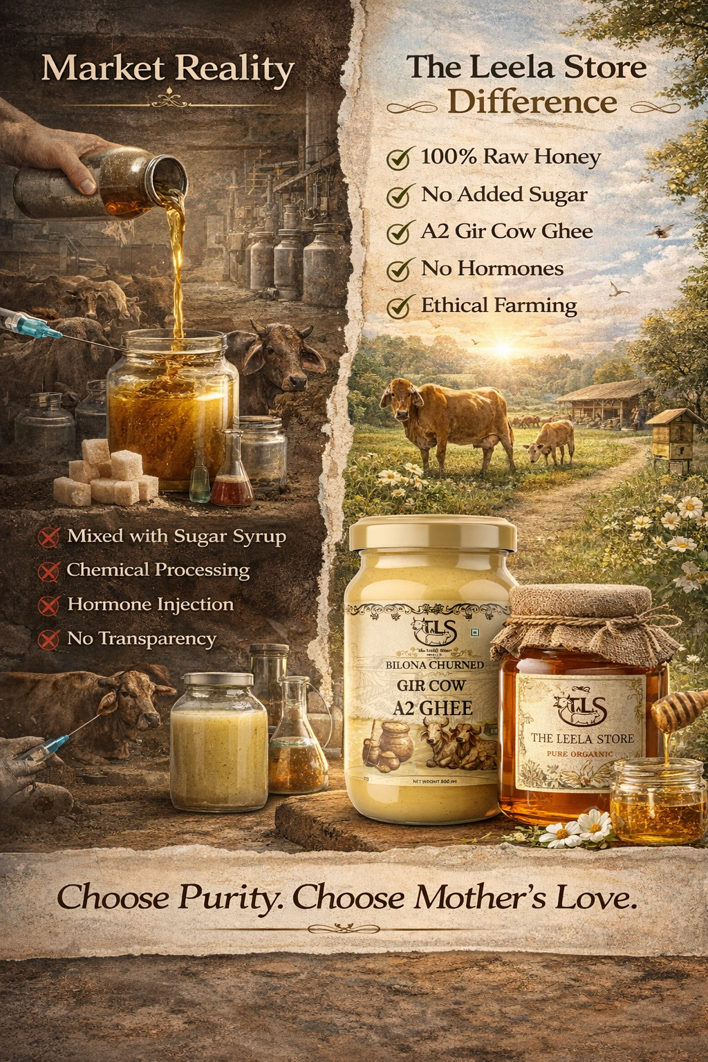 TLS A2 Gir Cow Ghee 1000ML