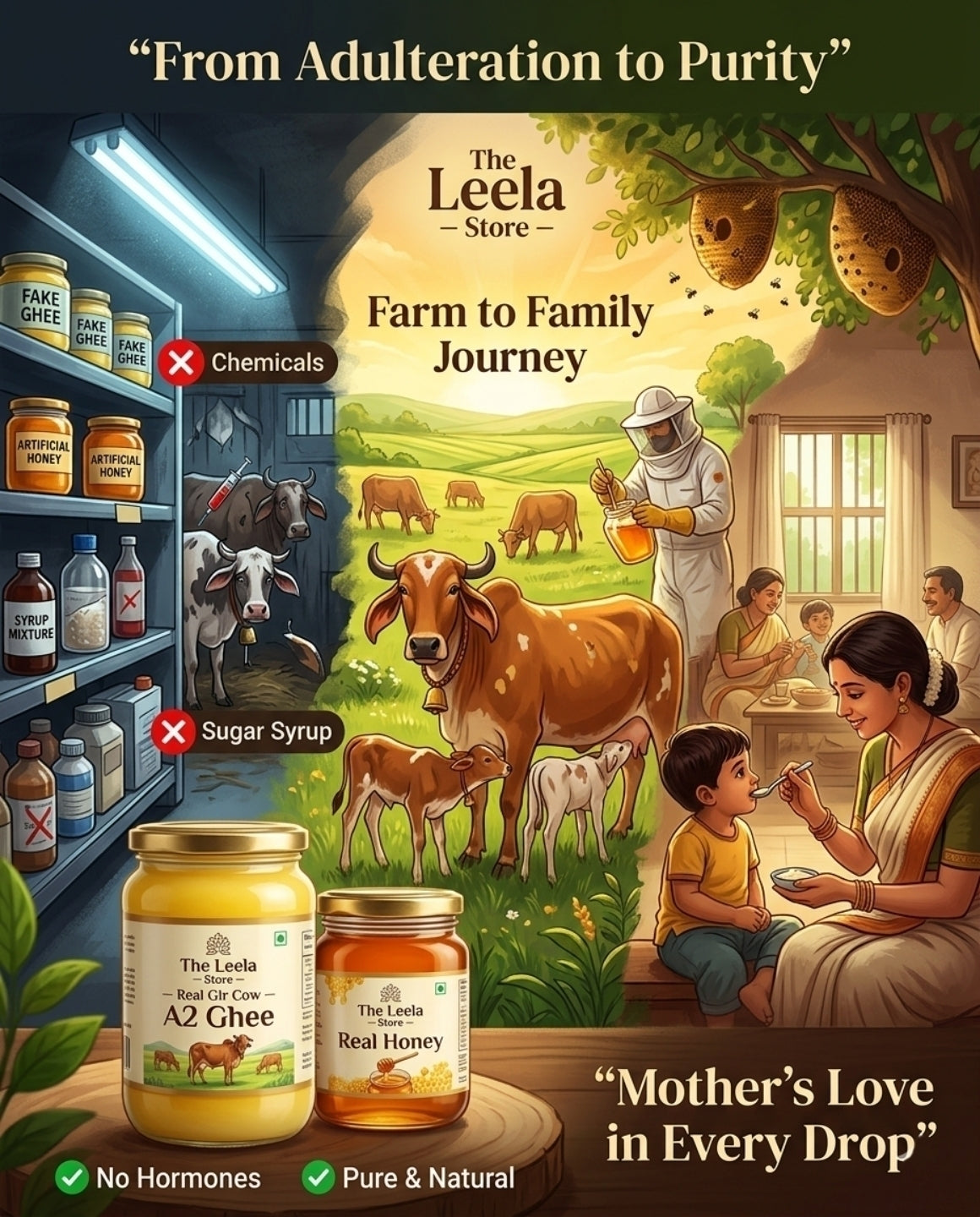 TLS A2 Gir Cow Ghee 1000ML